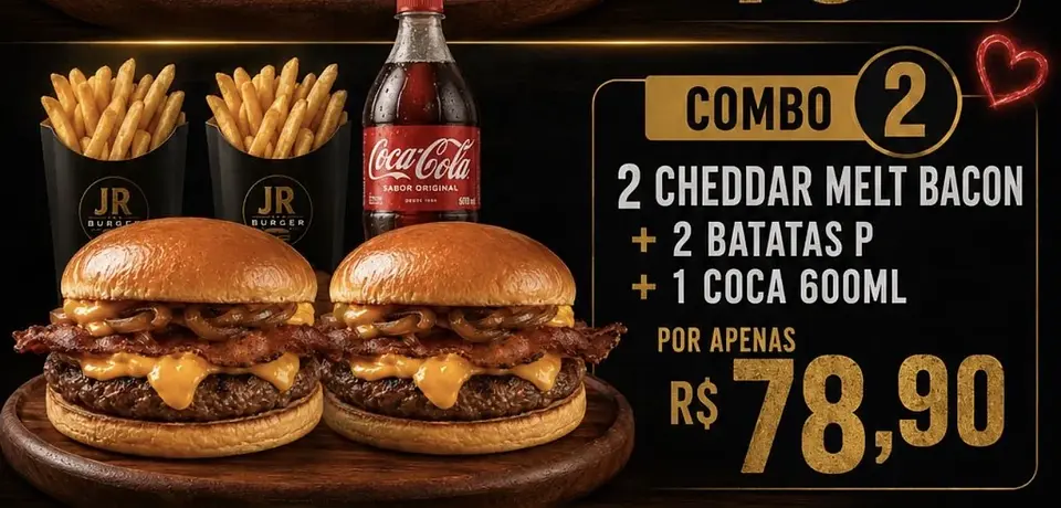 Combo Semana do amor 02 - Cheddar Melt Bacon